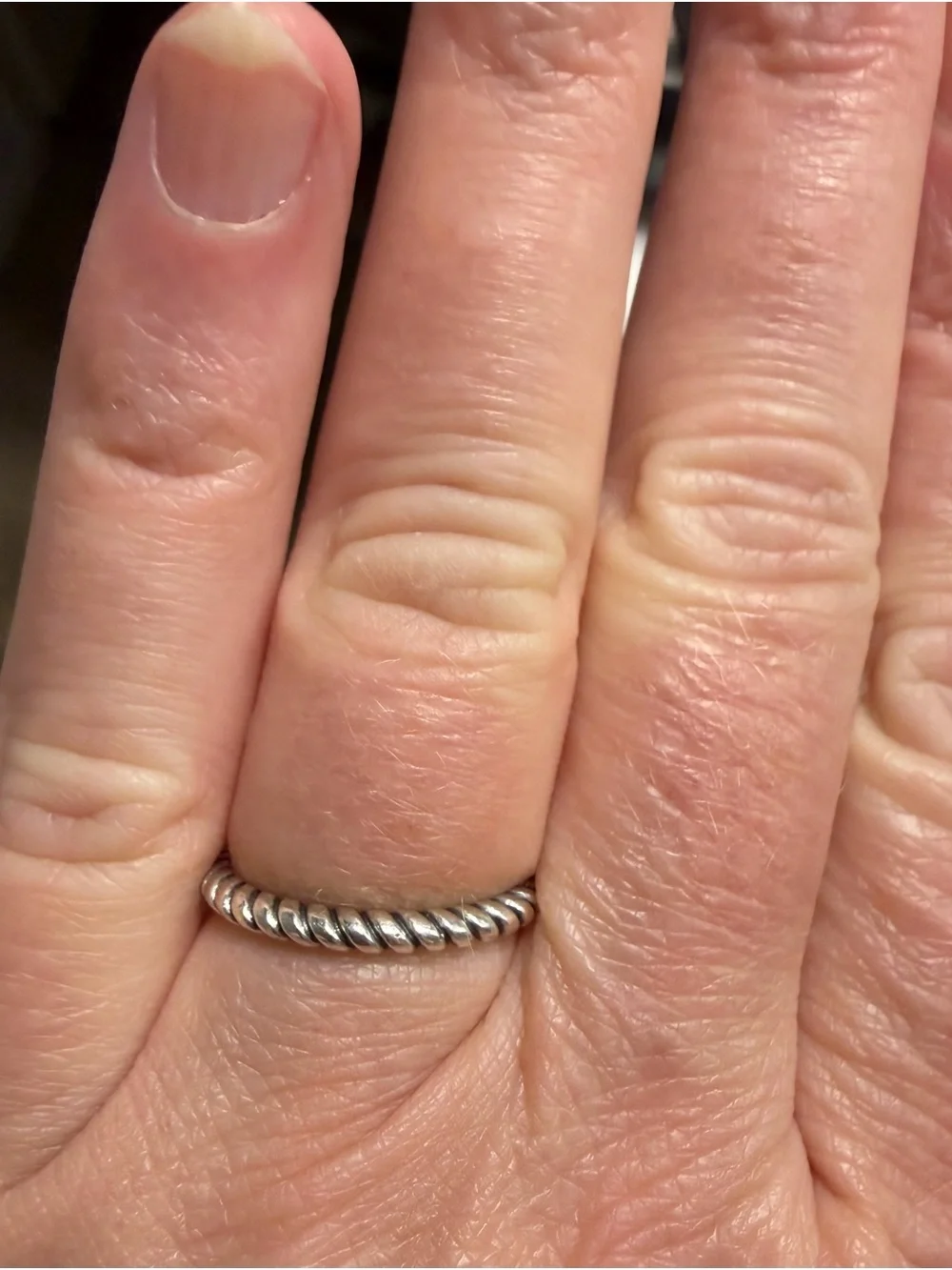 James Avery Retired Sterling Silver Small Twisted Wire Ring - Picture 3 of 4